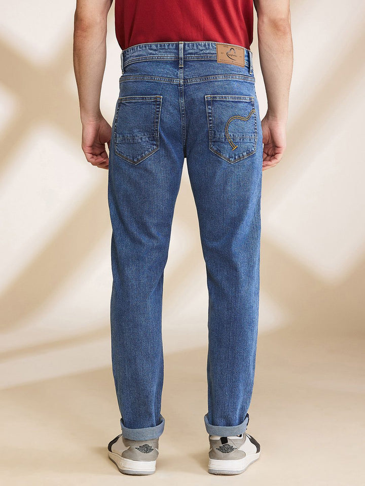 Being Human Men Slim Fit Mid-Rise Light Fade Stretchable Jeans