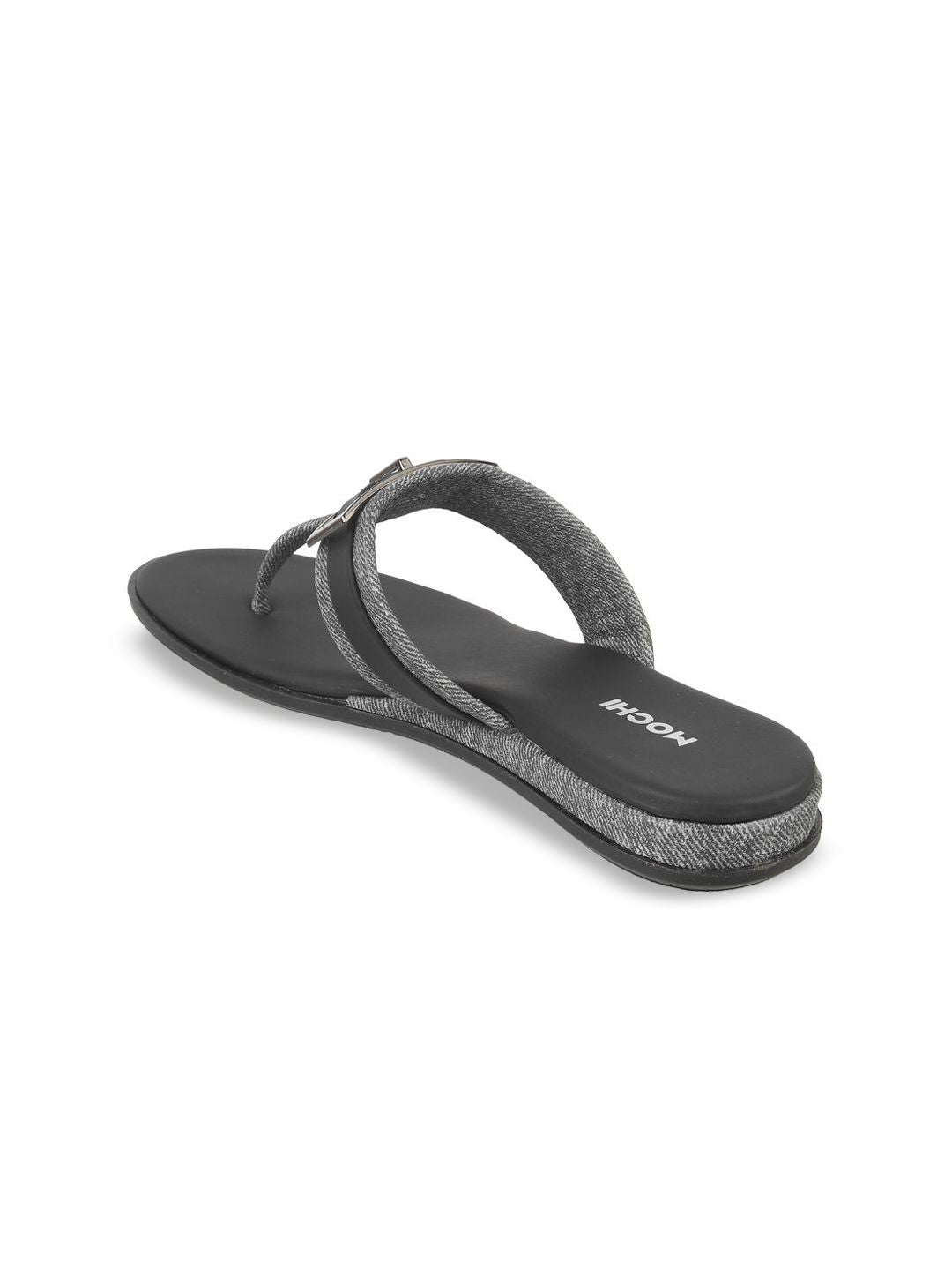 Mochi Women Buckle Design T-Strap Flats