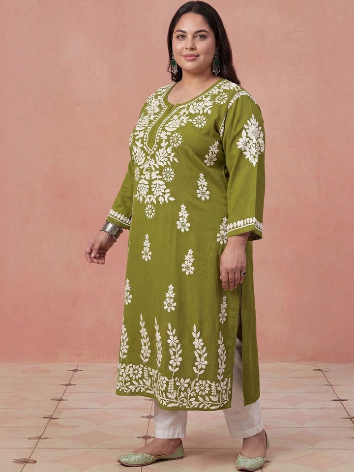 Rumah Wanita Chikankari Sulam Kurta Chikankari