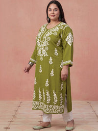Rumah Wanita Chikankari Sulam Kurta Chikankari