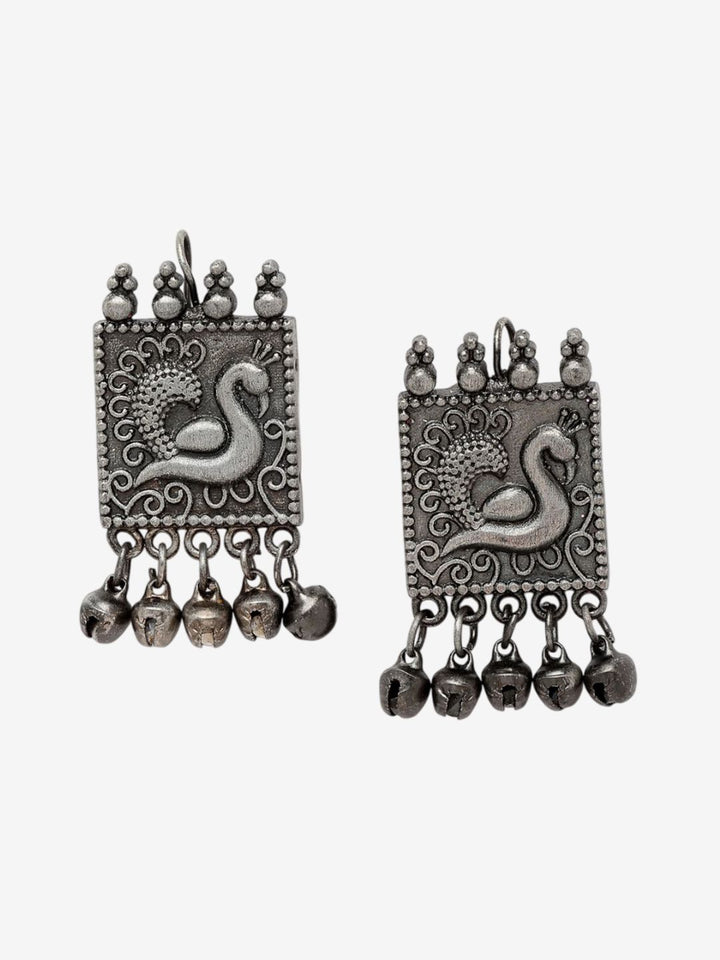 Anting-anting Jatuh Kontemporari Anouk Bersalut Perak Cubic Zirconia Manik