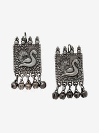 Anting-anting Jatuh Kontemporari Anouk Bersalut Perak Cubic Zirconia Manik