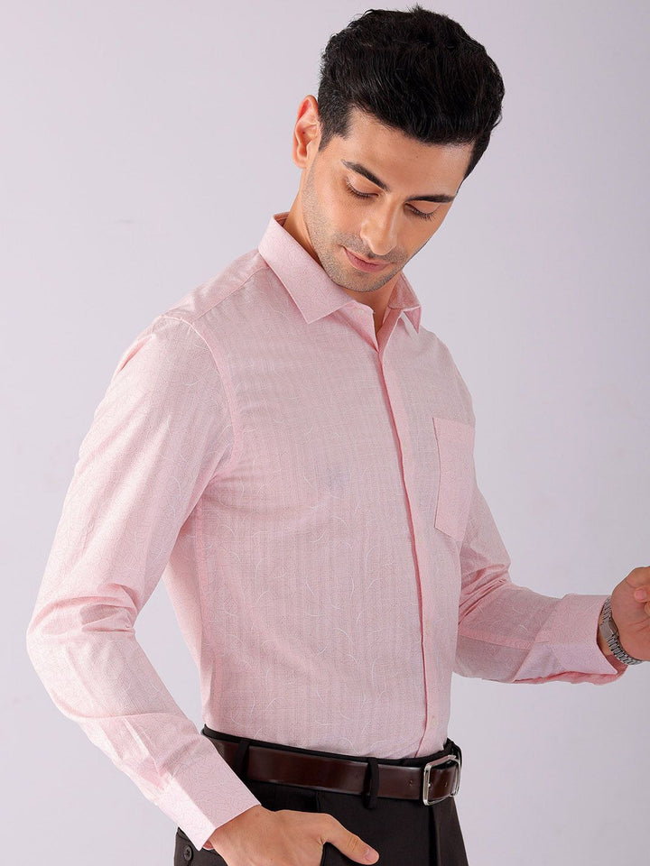The Indian Garage Co. X Luxe Men Spread Collar Micro Ditsy Printed Slim Fit Formal Shirt