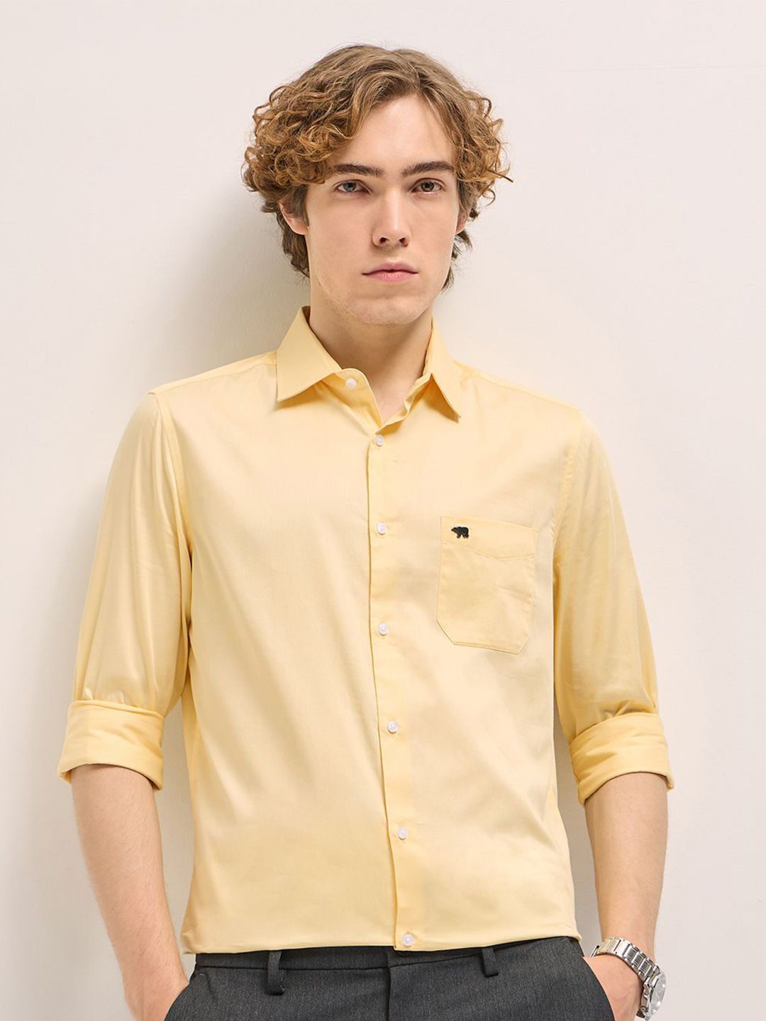 THE BEAR HOUSE Tailored Fit Pure Cotton Formal Shirt