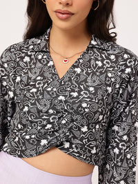 DressBerry Coastal Chic Wrap Crop Top