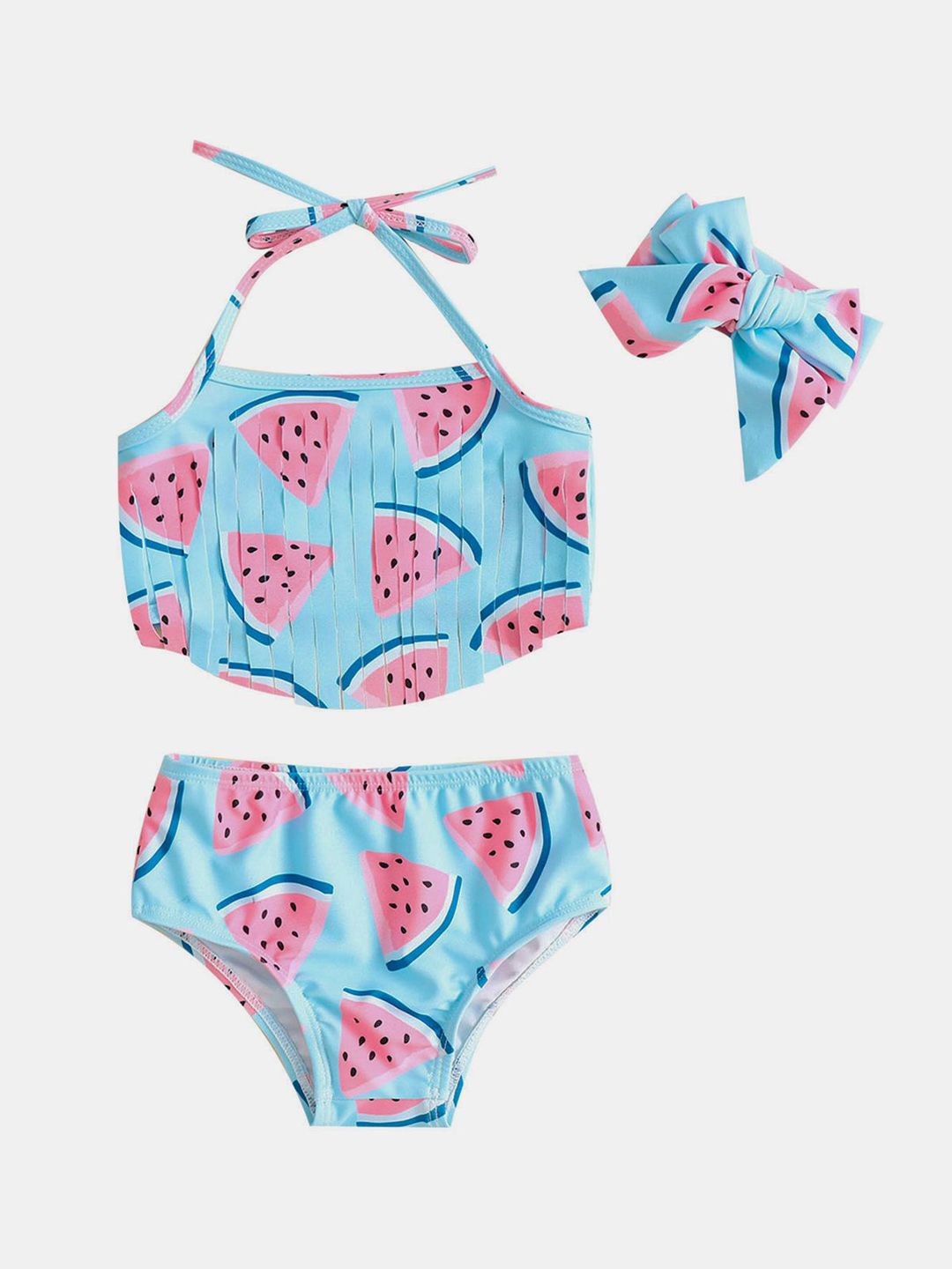YK Girls Printed Swimset