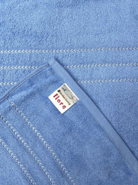 BOMBAY DYEING Flora Blue Pure Cotton 400 GSM Bath Towel