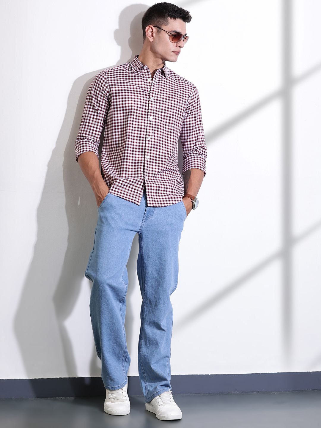 Thomas Scott Men Other Checks Casual Shirt