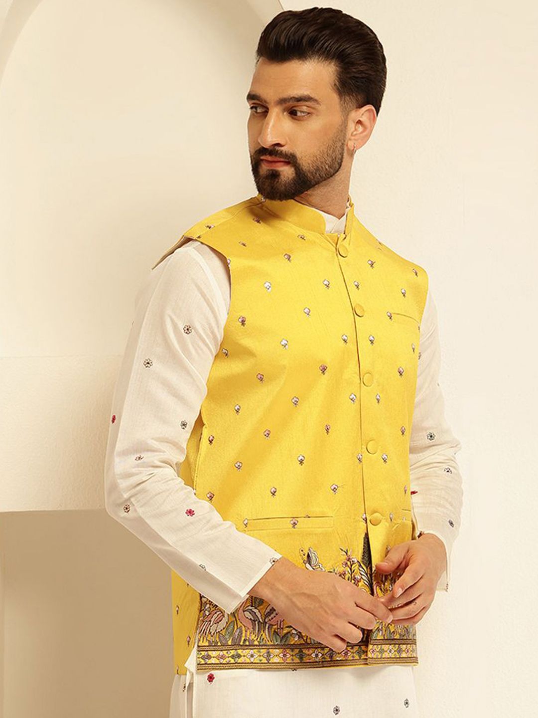 Jaket Nehru Tenun Sulam SOJANYA