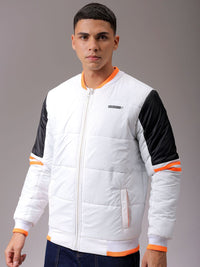 The Indian Garage Co Men Colourblock Slim Fit Puffer Jacket