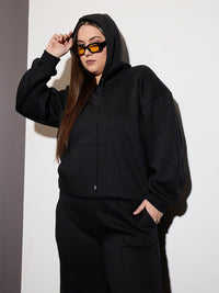 SASSAFRAS Curve Women Long Sleeves Hooded Sweatshirt