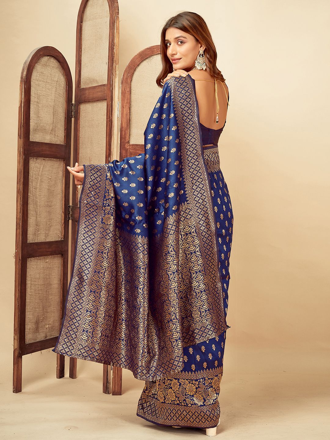 KALINI Woven Design Zari Art Silk Banarasi Saree