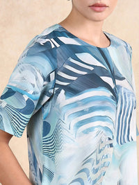Rareism Women Abstract Printed A-Line Mini Dress
