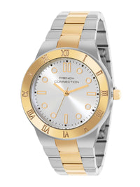 French Connection Women Embellished Dial & Stainless Steel Bracelet Style Straps Analogue Watch FCB7TM