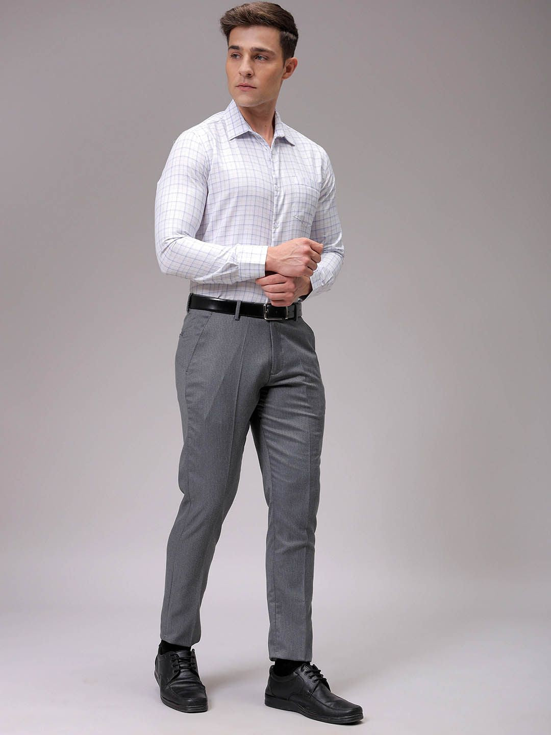 The Indian Garage Co. X Luxe Men Slim Fit Multi Stripes Opaque Striped Formal Shirt