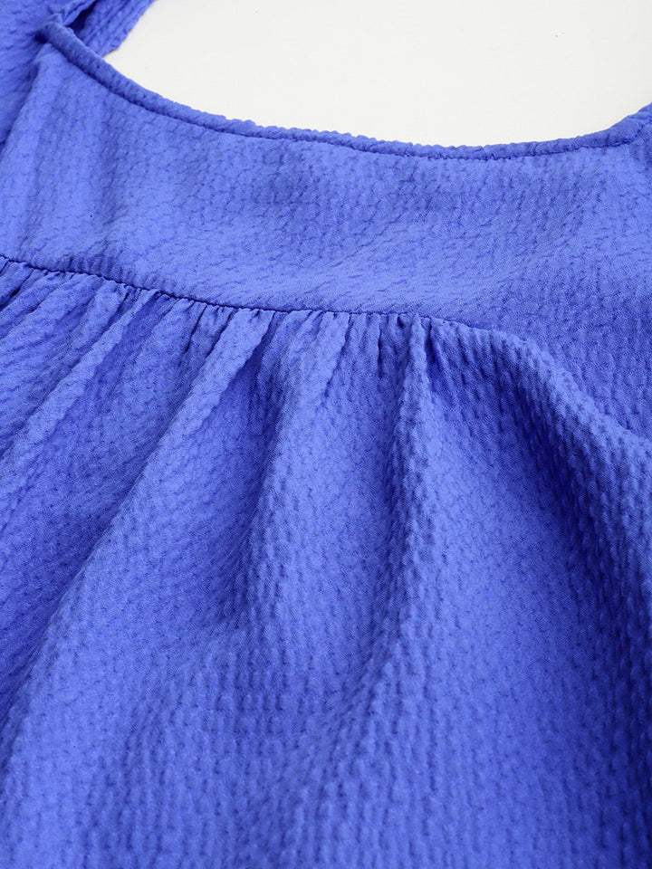 DressBerry Cosmic Cobalt Tiered Treat Mini Dress