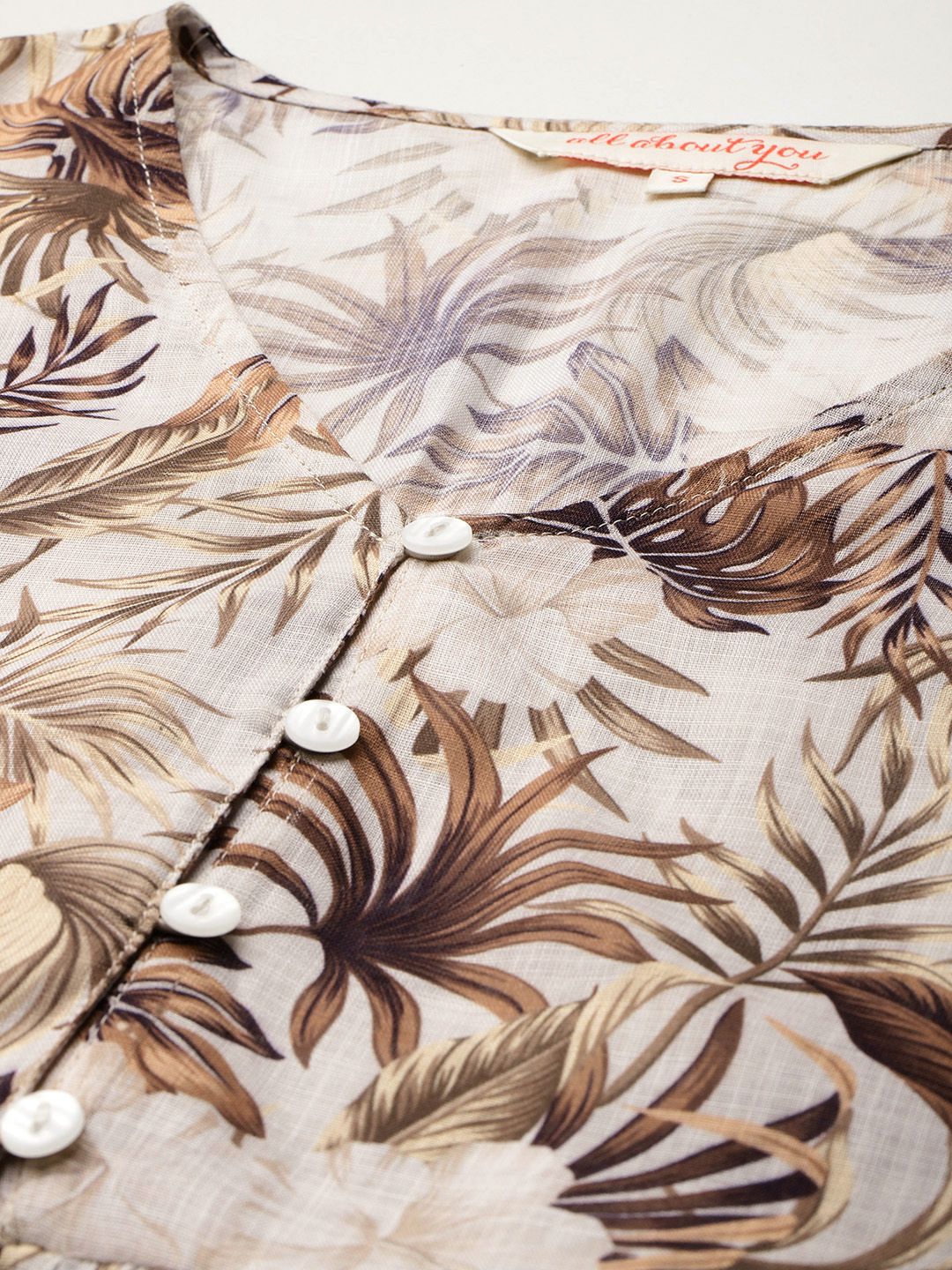 all about you Floral Print Tropical Empire Top