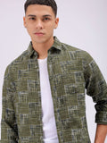 The Indian Garage Co Men Cutaway Collar Checked Cotton Slim Fit Casual Shirt