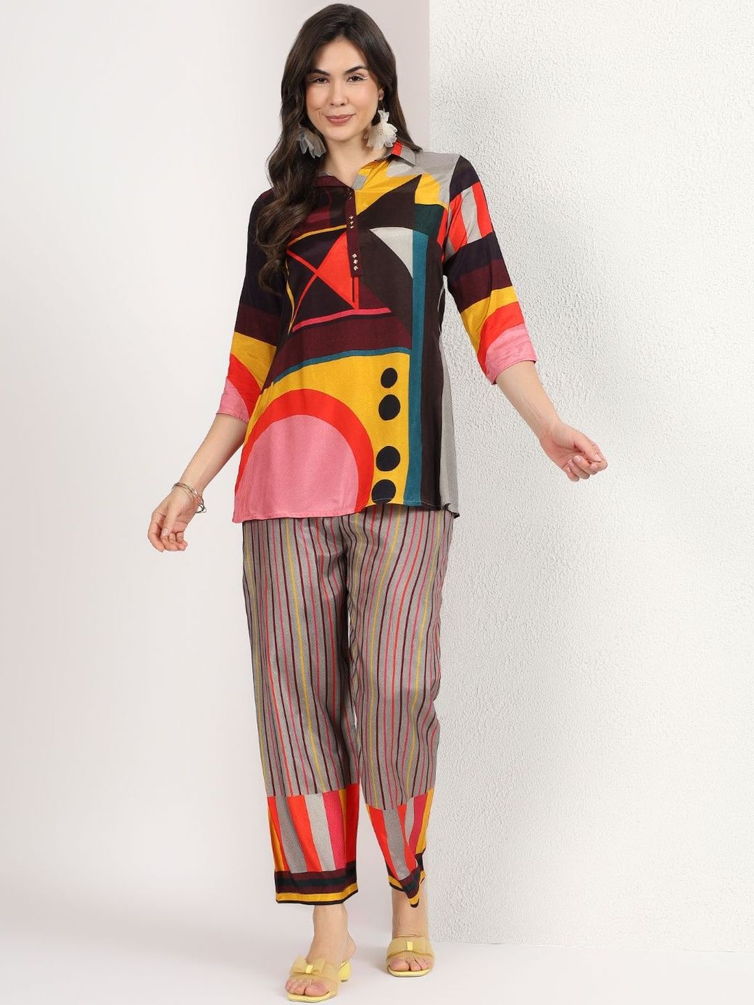 Mamicha Printed Shirt with Trousers