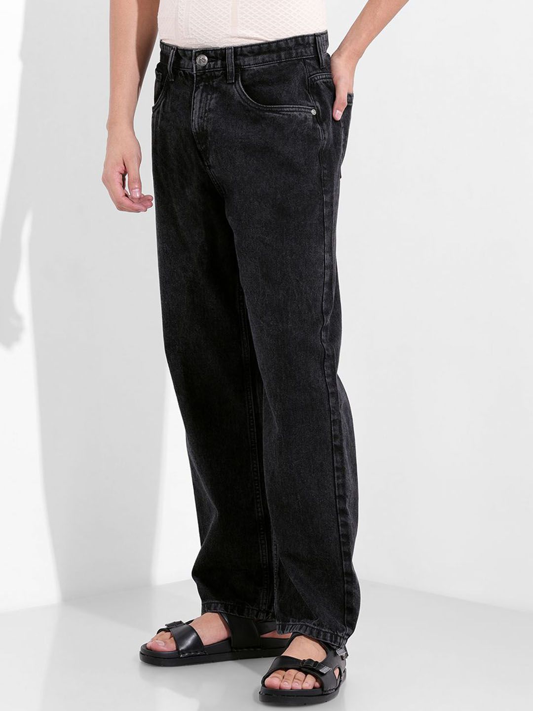 The Indian Garage Co Men Relaxed Fit Mid-Rise Cotton Light Fade Jeans