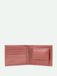 ZOUK Men Striped Leather Classic Sleek - Goan Waves Two Fold Wallet