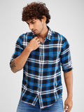 SPYKAR Men Slim Fit Tartan Checks Opaque Checked Casual Shirt