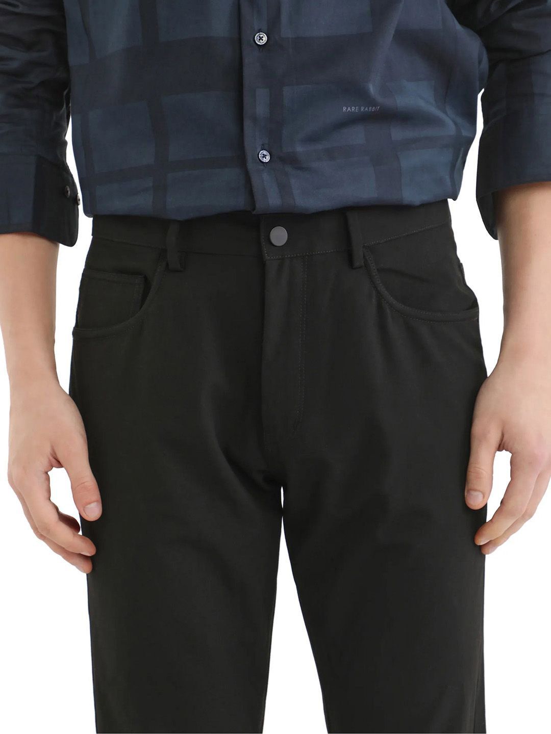 RARE RABBIT Men Comfort Low Distress Stretchable Jeans