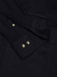 Thomas Scott Men Classic Spread Collar Solid Cotton Casual Shirt