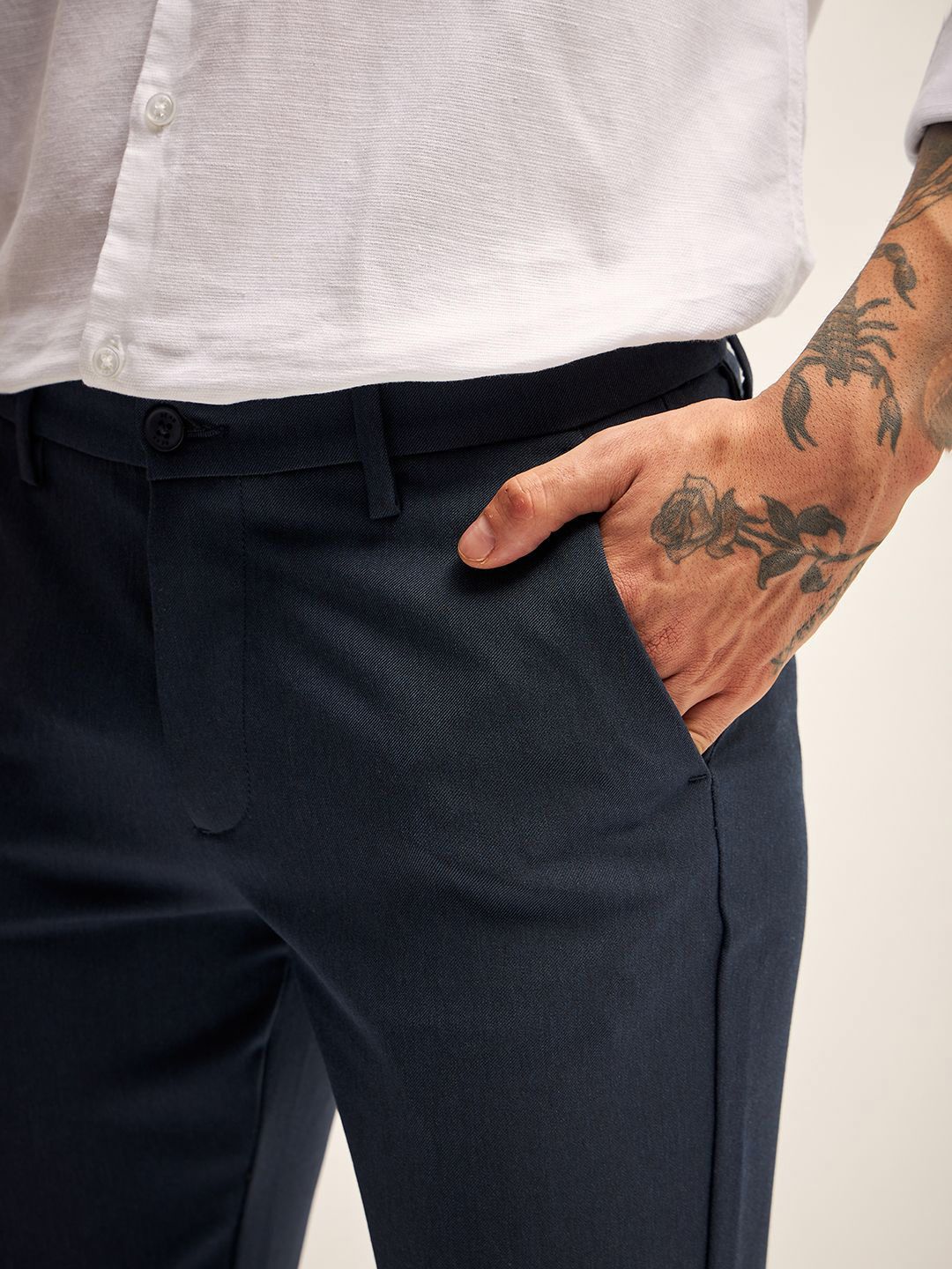 THE BEAR HOUSE Men Slim Fit Trousers
