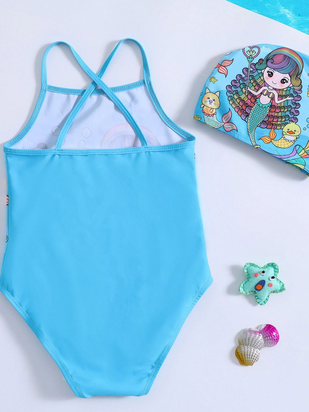 YK Girls Printed Swimwear Bodysuit