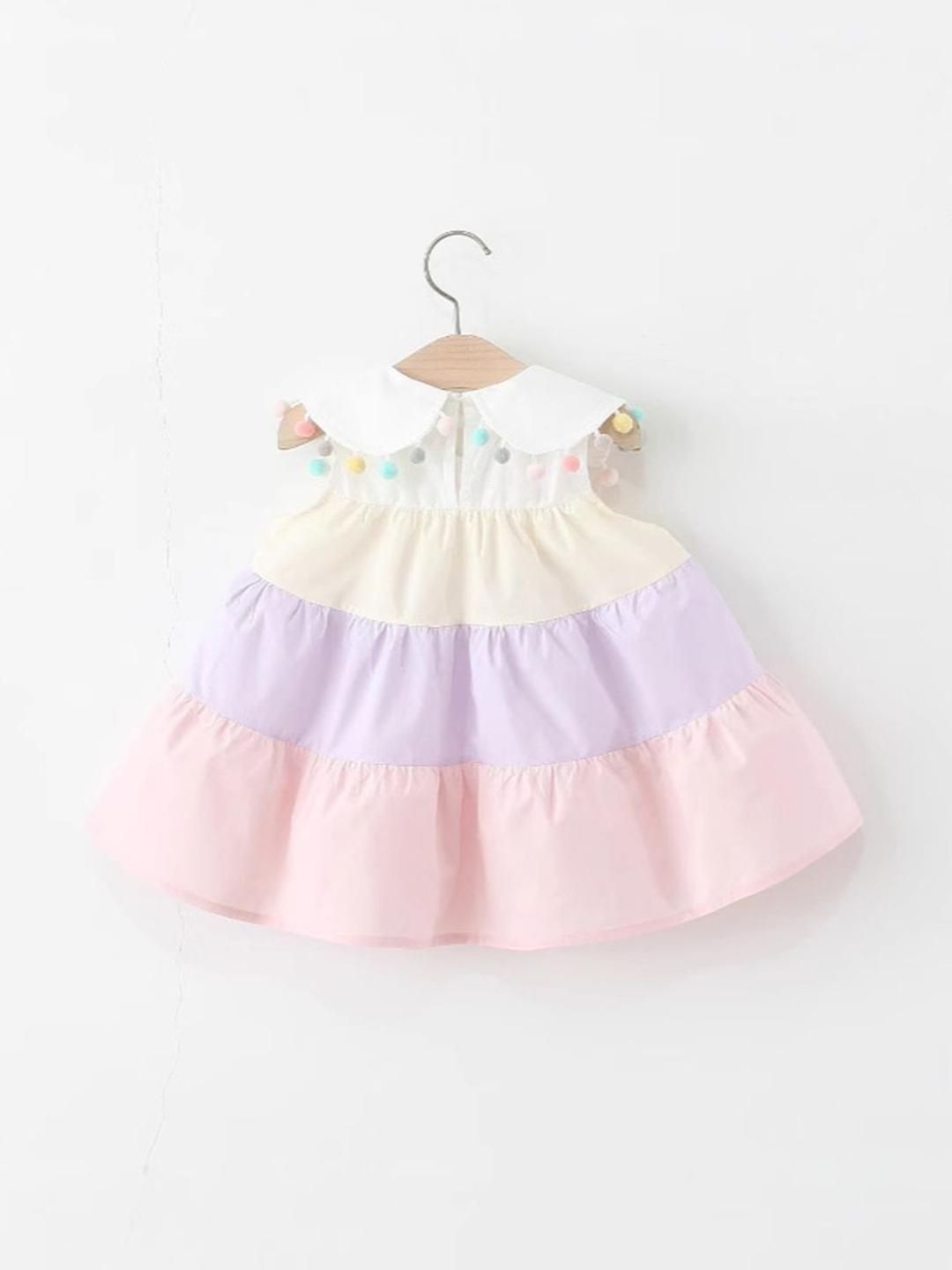 YK Colourblocked A-Line Dress