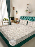 KLOTTHE Beige 300 TC Cadar Katil King dengan 2 Sarung Bantal