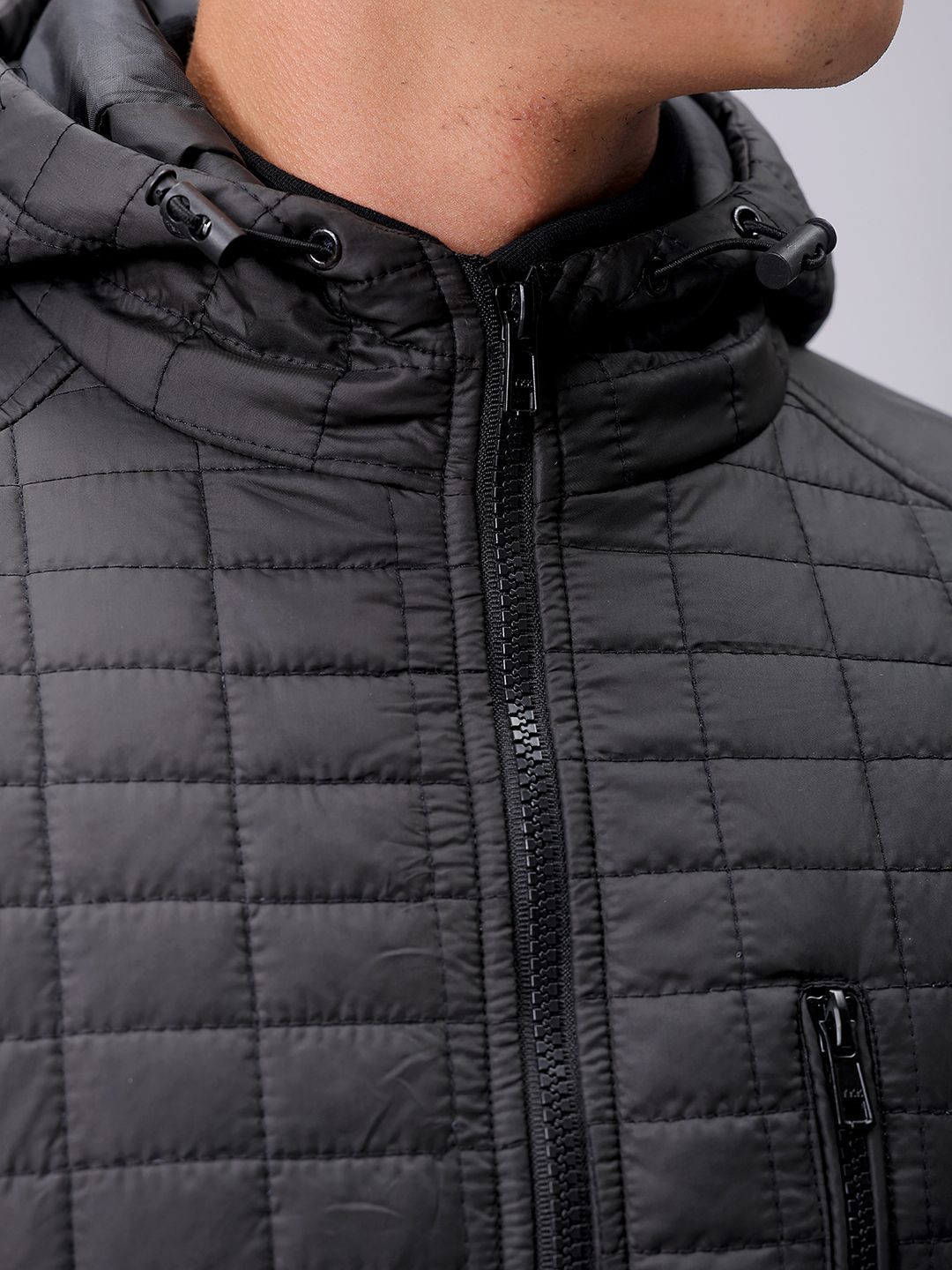 The Indian Garage Co Men Hooded Slim Fit Bomber Jacket