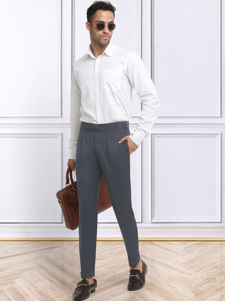 Seluar Gurkha Formal Fit Slim Fit Biru Muda Lelaki