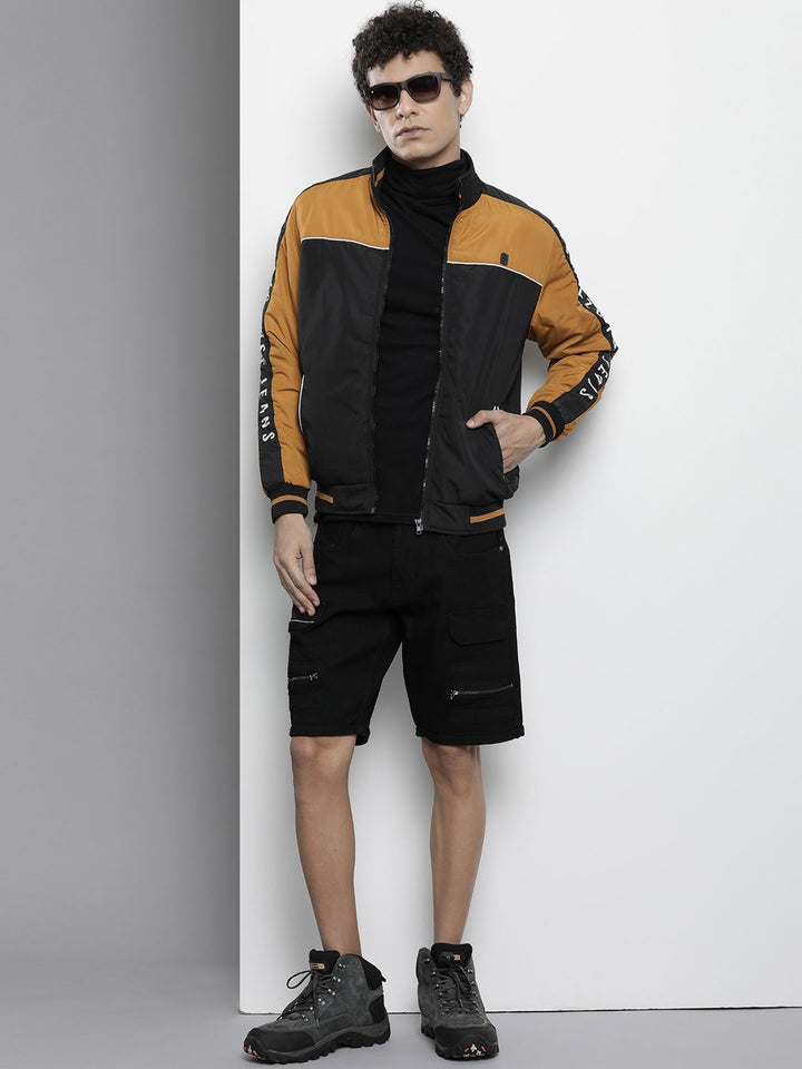 The Indian Garage Co Men Black Bomber Jacket