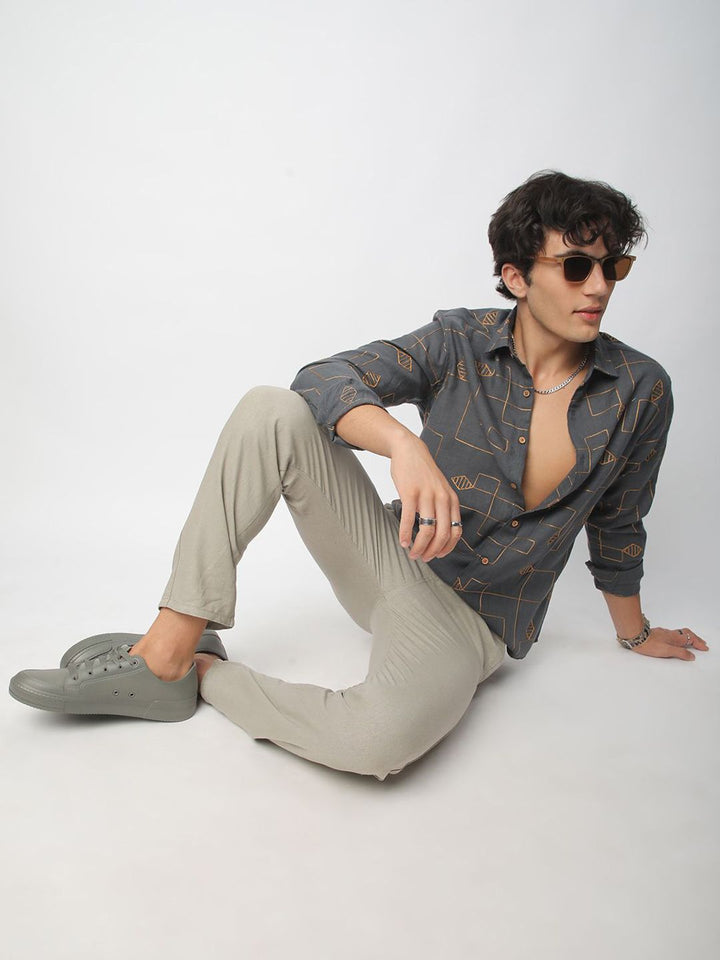 VASTRADO Men Classic Slim Fit Opaque Casual Shirt