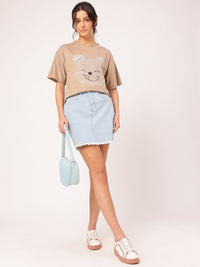 DressBerry Softly Styled Printed Relaxed Fit T-shirt