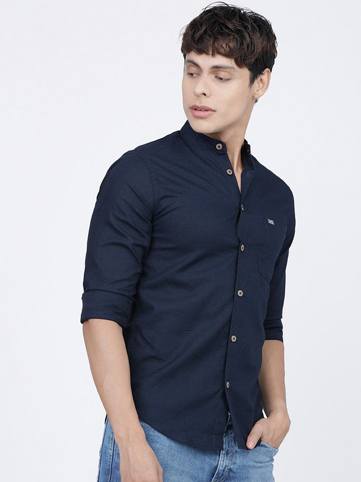 The Indian Garage Co Men Navy Blue Casual Shirt