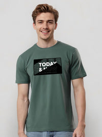 ADRO Men Typography Printed Round Neck Cotton T-shirt