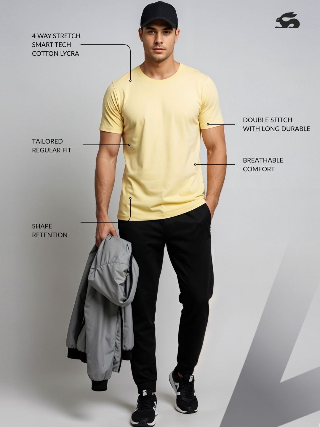 ADRO Short Sleeves Cotton Regular Fit T-shirt