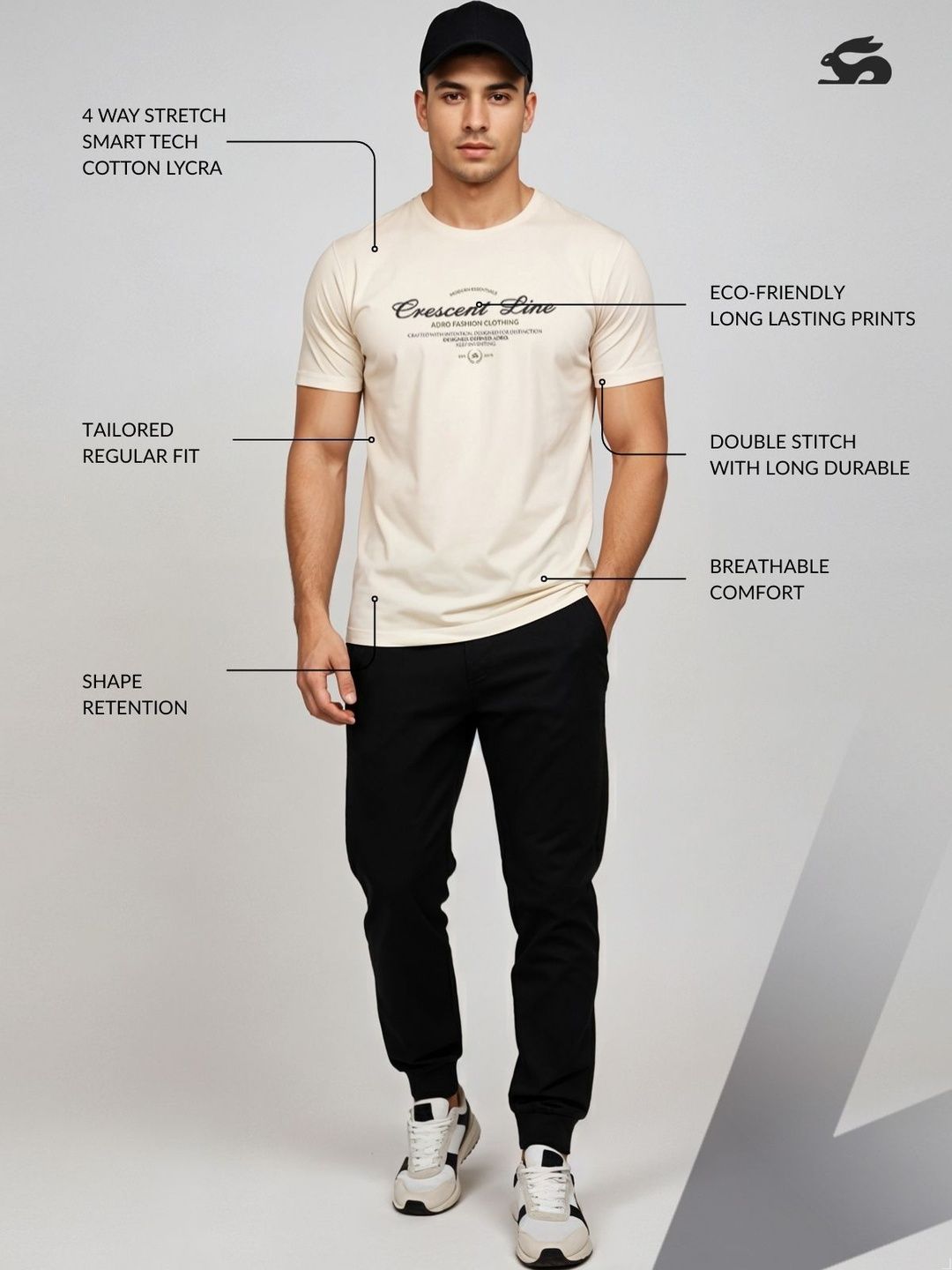 ADRO Men Typography Printed T-shirt