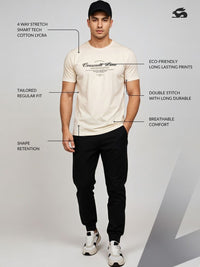 ADRO Men Typography Printed T-shirt