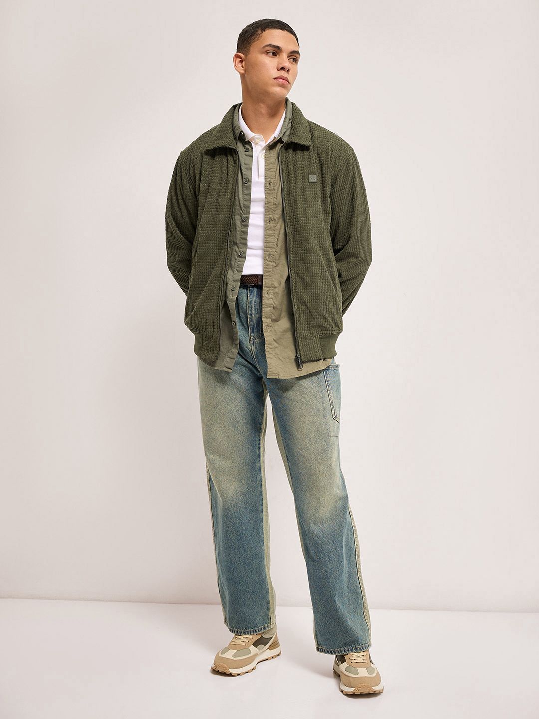 THE BEAR HOUSE Men Lightweight Outdoor Open Front Jacket