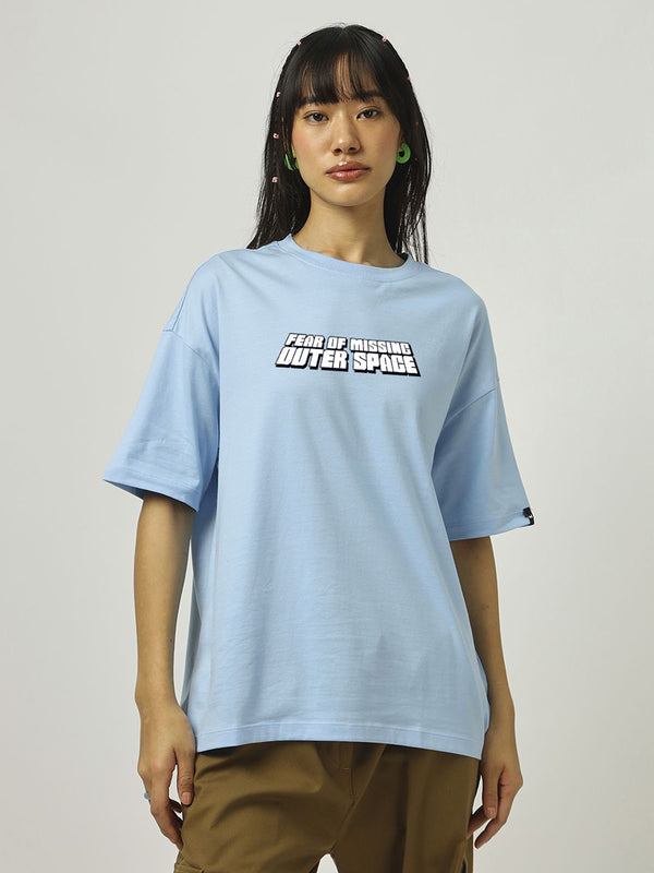 Bewakoof Official Disney Merchandise Lilo & Stitch Pure Cotton Printed Oversized T-Shirt