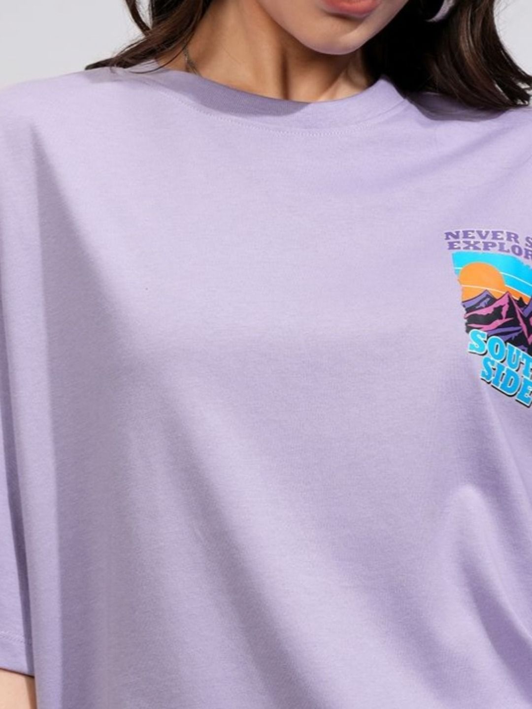 Street By Tokyo Talkies Women Oversized Chest Printed T-shirt