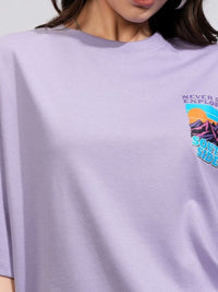 Street By Tokyo Talkies Women Oversized Chest Printed T-shirt