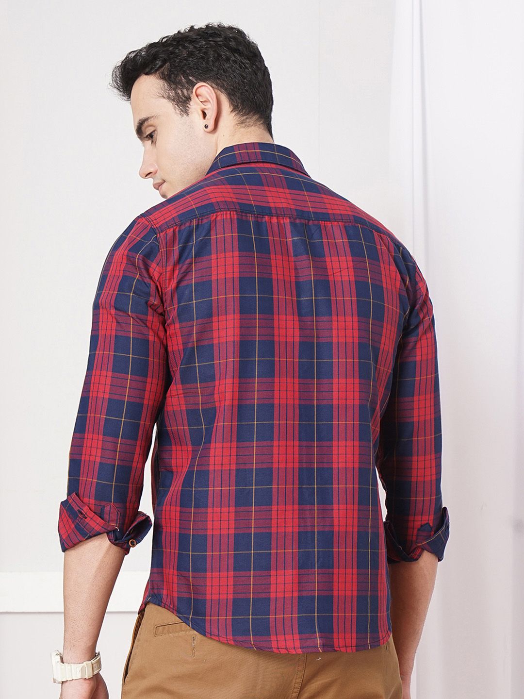 The Indian Garage Co Men Checked Casual Shirt
