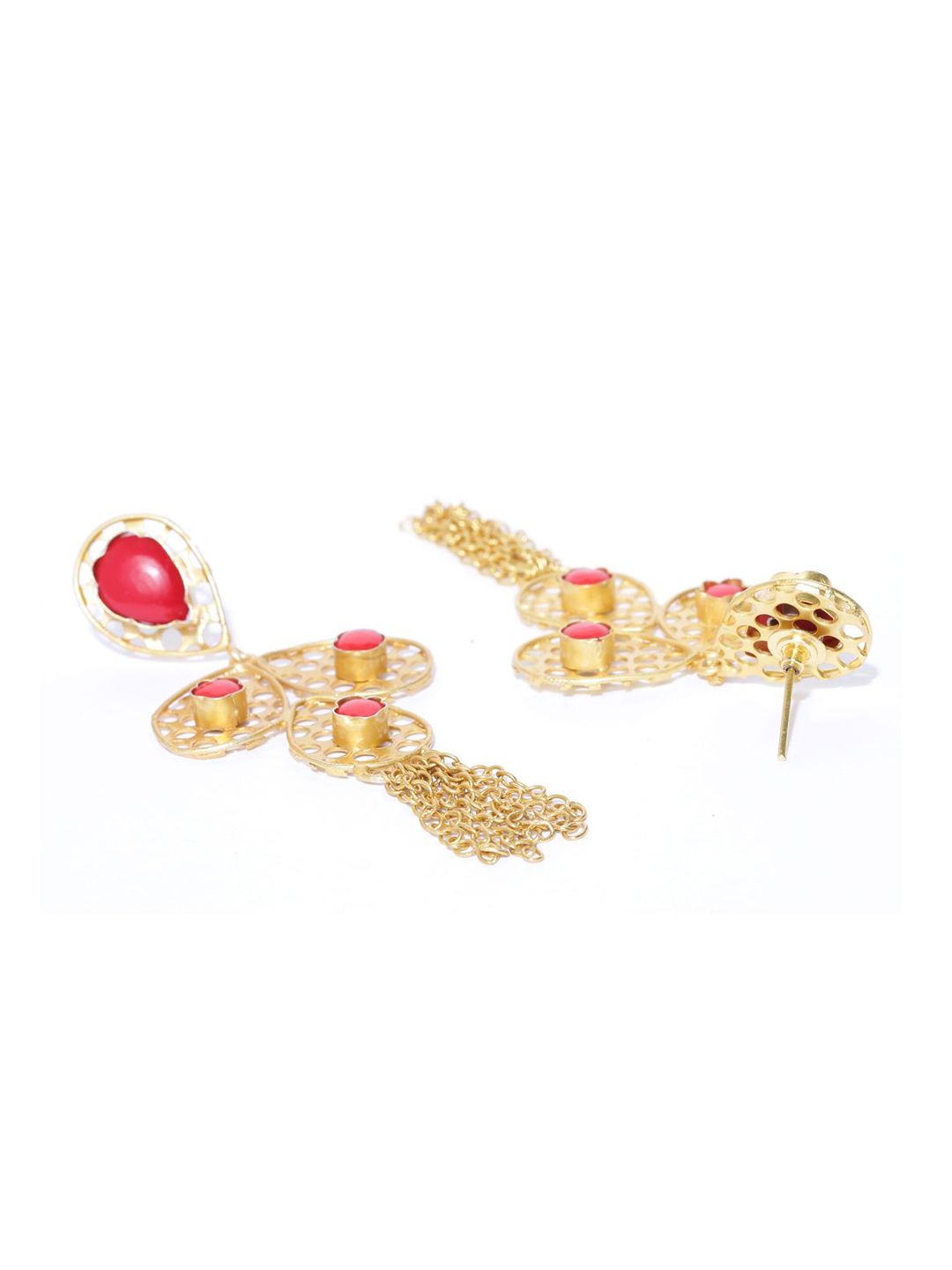 Anting-anting Jatuh Kontemporari Anouk Batu Bersalut Emas Merah