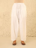 House of Chikankari Women White Cotton Solid Salwar
