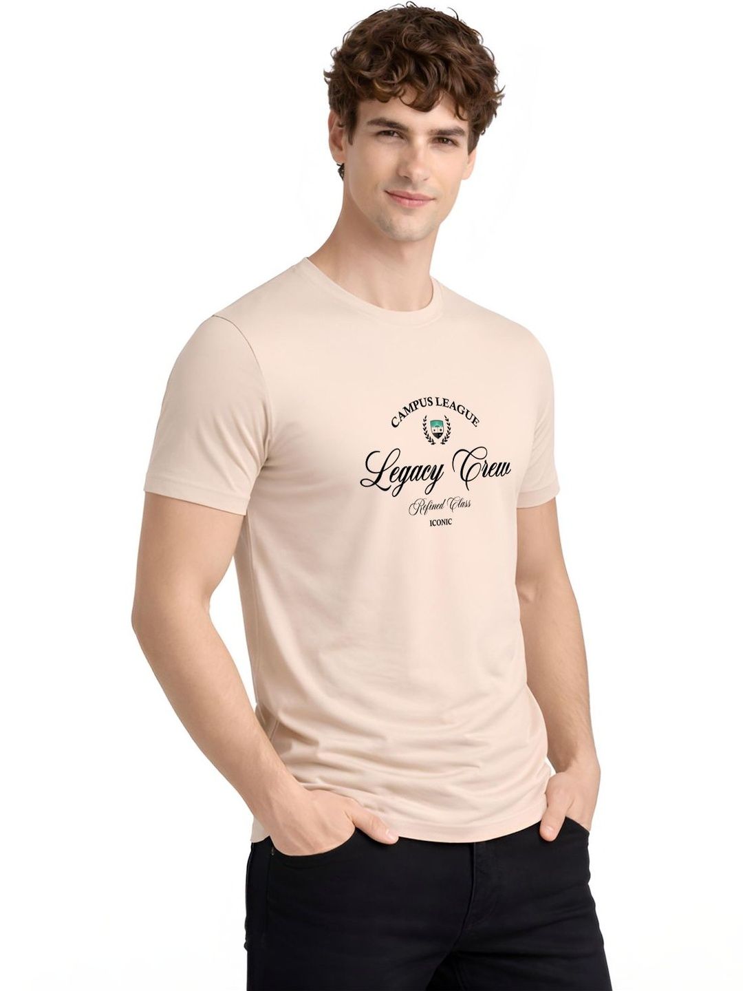 ADRO Men Typography Printed T-shirt